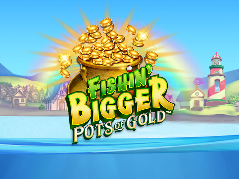 Interface do Jogo de Slot Fishin' BIGGER Pots Of Gold como exemplo visual